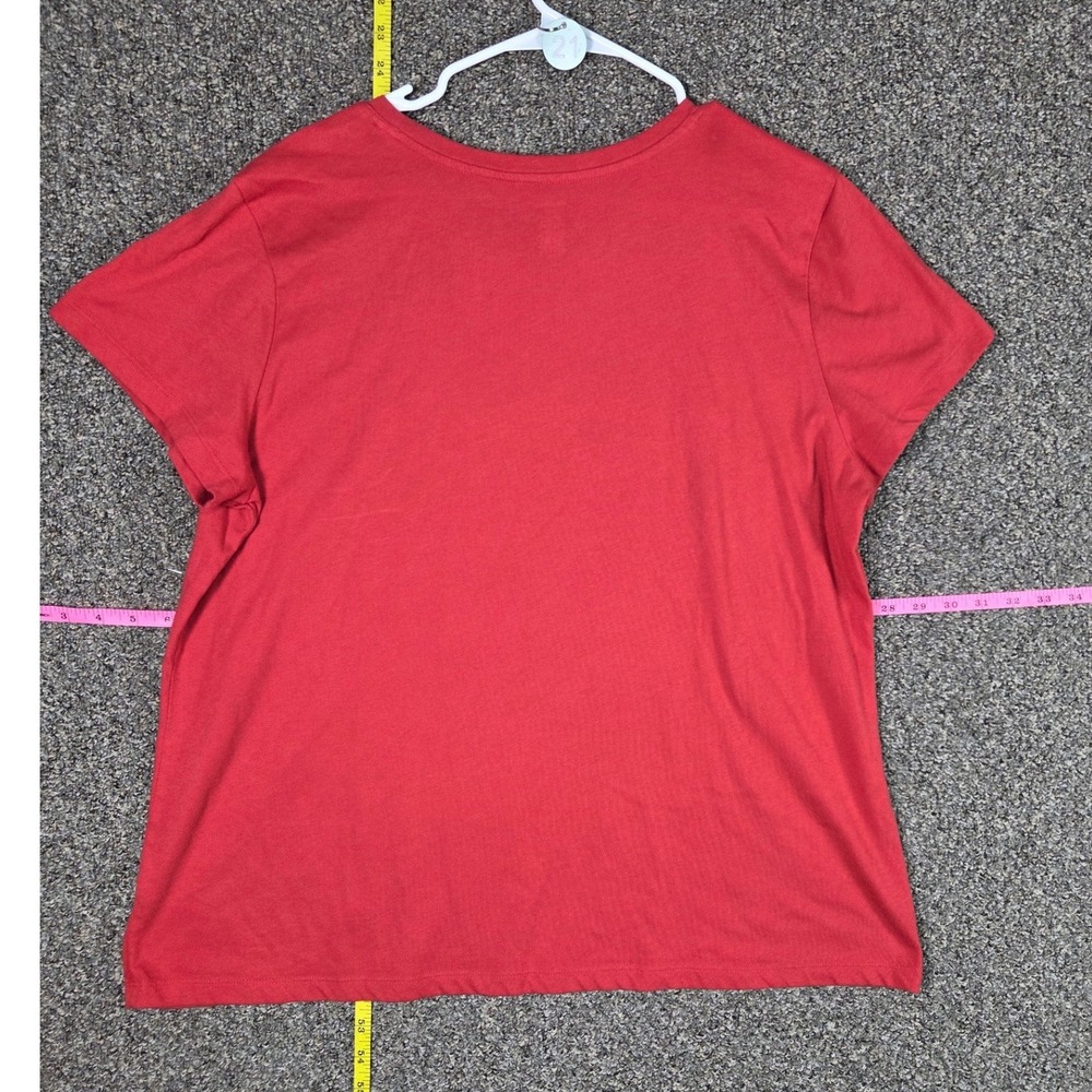 Unbranded Texas City Map Graphic Tee Womens XXL Red Short Sleeve T-Shirt - Picture 3 of 4